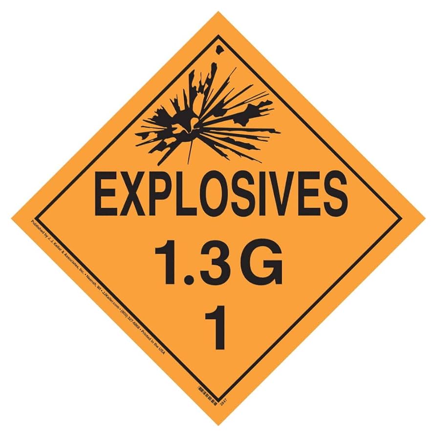 その他 Ado placards complete set of 23 types Amazon.com: Division 1.3G Explosives Placard, Worded 25-pk